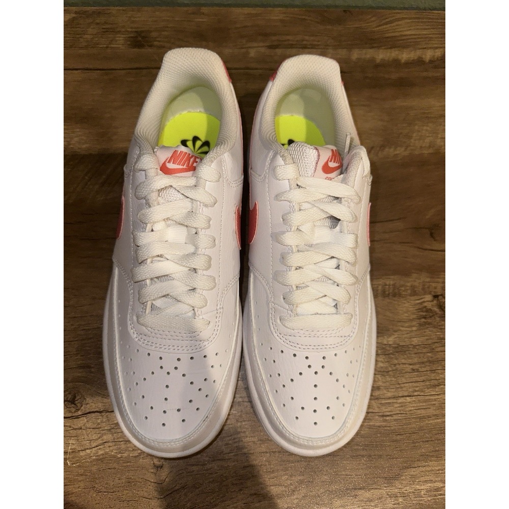 Nike COURT VISION LOW Women's White Coral DR9885-101 Athletic Sneaker Size 8 - Picture 6 of 8